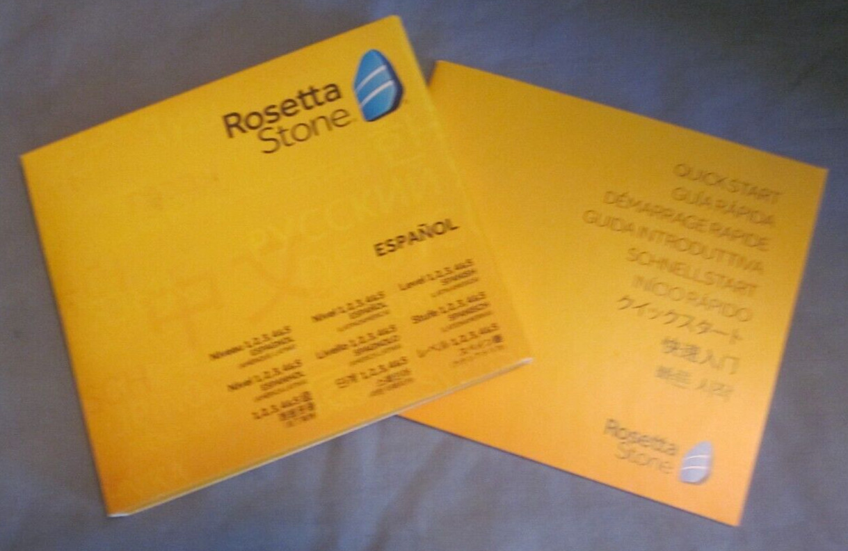 Rosetta Stone Español, Level 1,2,3,4,5 - Disc Set Only w/Quick Start Guide