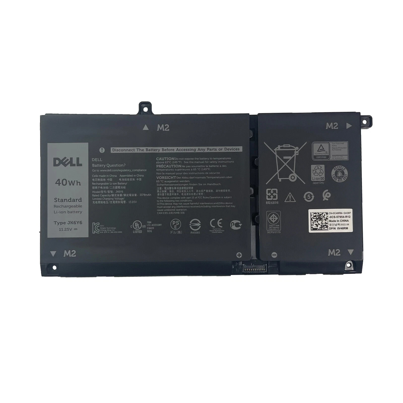 OEM Genuine JK6Y6 Laptop Battery for Dell Latitude 3410 3510 Vostro 5300 5401