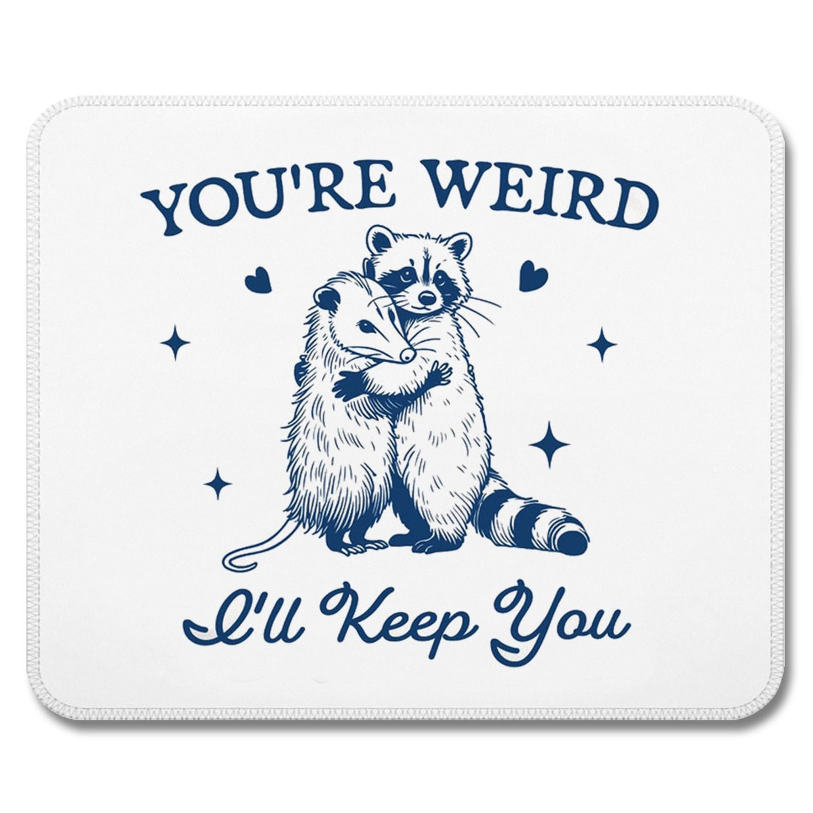 Funny Raccoon Possum Mouse Pad 9.5x7.9 Inch Sarcastic Laptop Desk Accessory