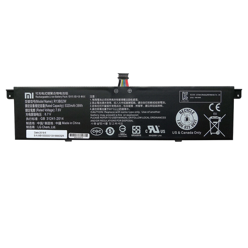 Original 5230mAh R13B01W R13B02W Battery For Xiaomi Mi Air 13.3" Series Tablet P