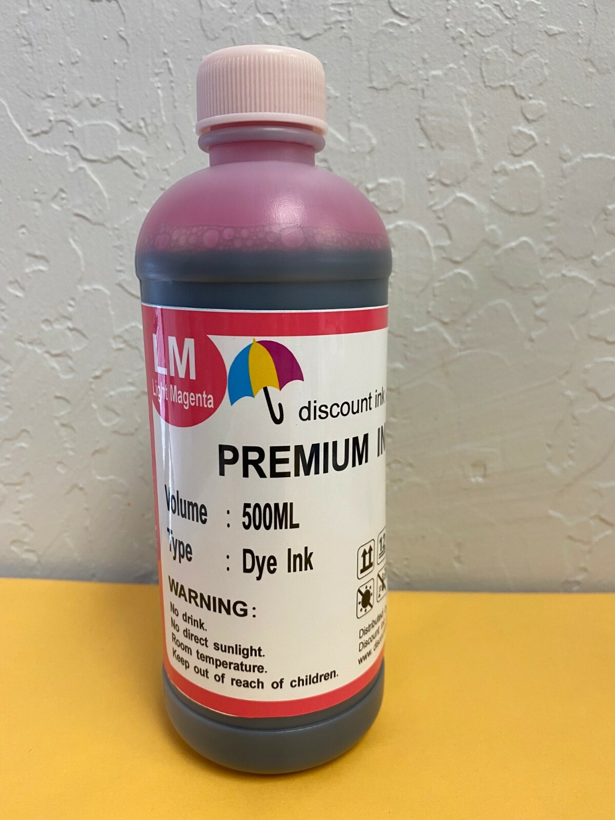 Light Magenta Refill Ink 500 ml Bottle Dye Color for Inkjet Printer Cartridge