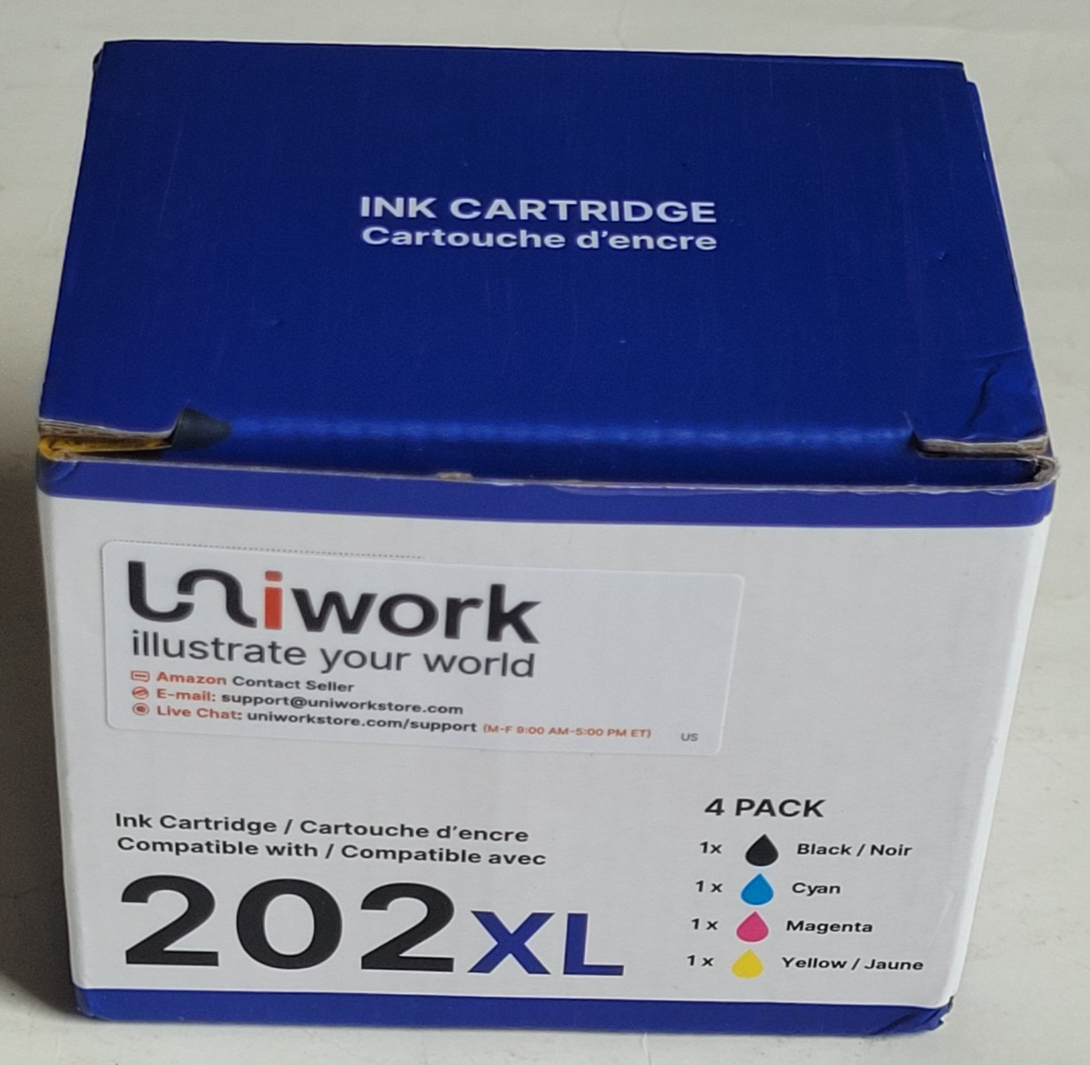 4pc. 202XL Non-OEM Ink Cartridge For Epson Workforce WF-2860