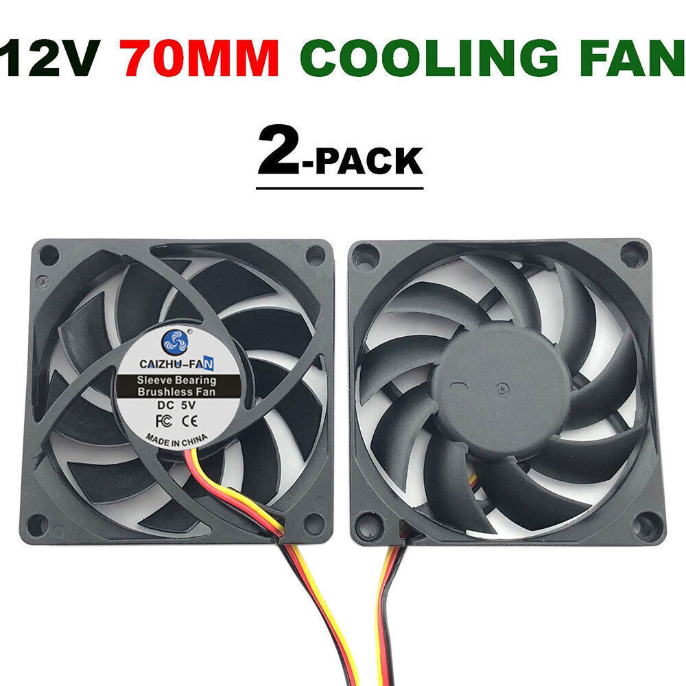 2/4pcs DC12V Cooling Computer Case Fan 80/70/60/50/40/30/25mm for PC 3D Printer
