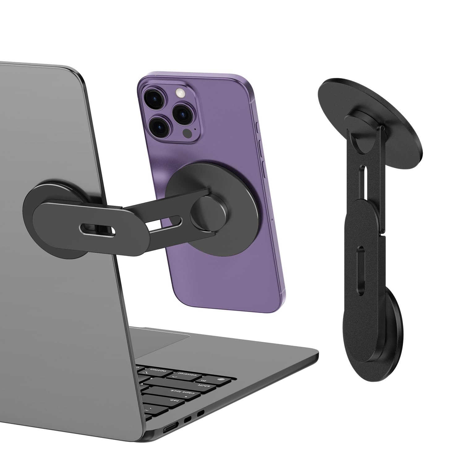Magnetic Laptop Phone Holder, 360° Rotating Mount