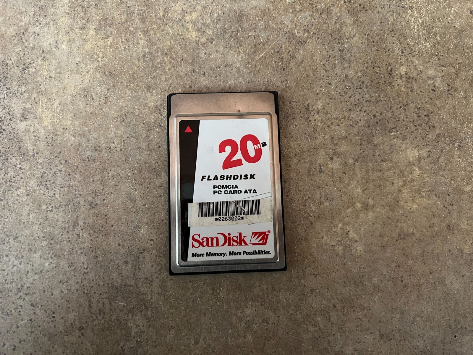 SUNDISK PCMCIA PC SDP3B 20MB Approved SanDisk PCMCIA ATA Flash Card M9-4(4)