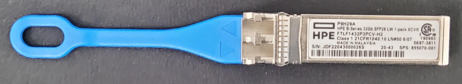 HPE P9H29A FTLF1432P3PCV-H2 B-Series 32Gb SFP28 Long Wave (LW) TransceiverModule