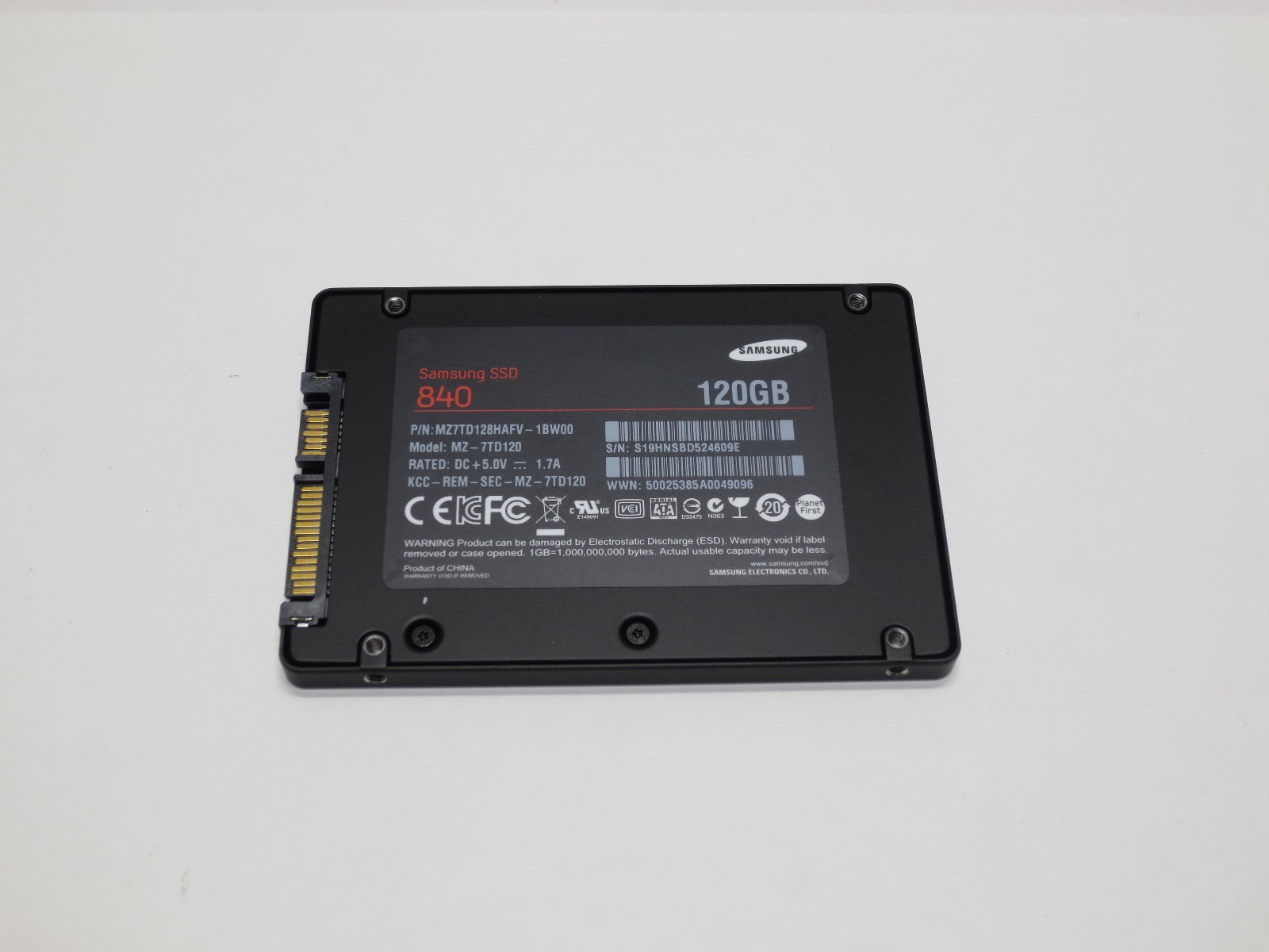 Samsung 840 Series 120GB 2.5" SATA III Laptop Solid State Drive SSD, MZ-7TD120