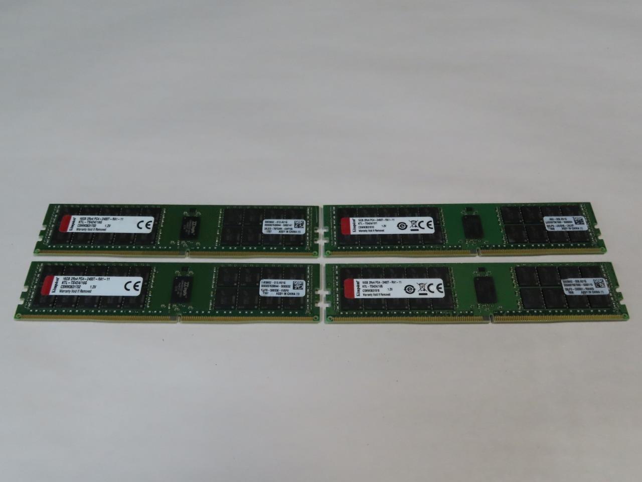 64GB (4X16GB) KINGSTON KTL-TS424/16G DDR4-2400T ECC REG SERVER RAM