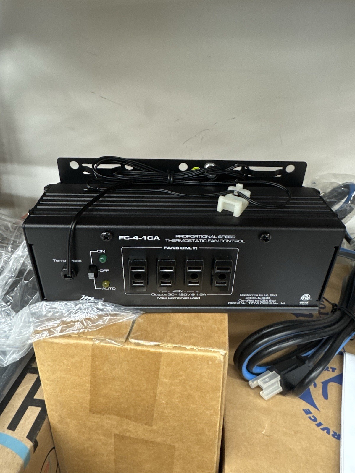 New Open Box - Middle Atlantic FC-4-1CA - Thermostatic Fan Controller - 4 Fans