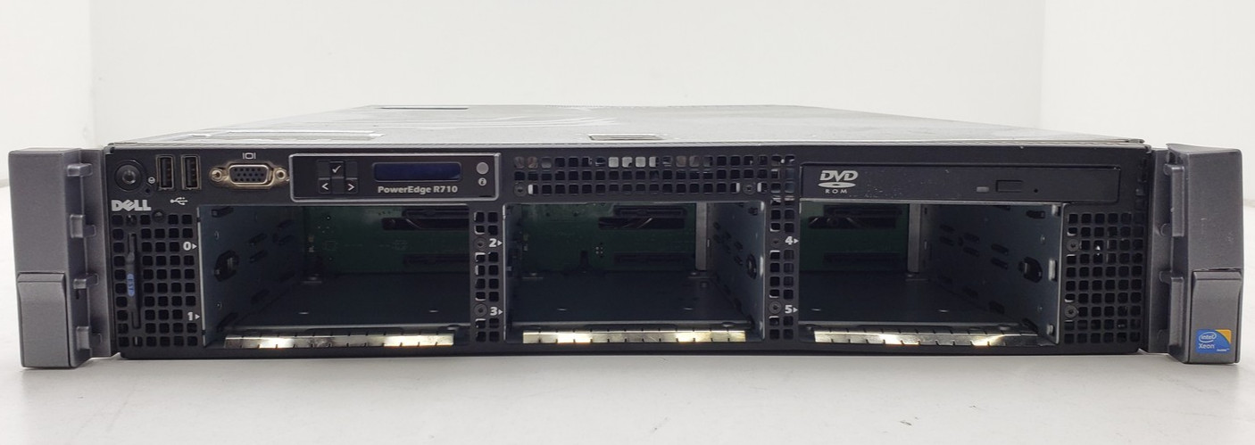 Dell PowerEdge R710 2U Rack Server 2x Xeon E5530 48GB DDR3 RAM No HDD.