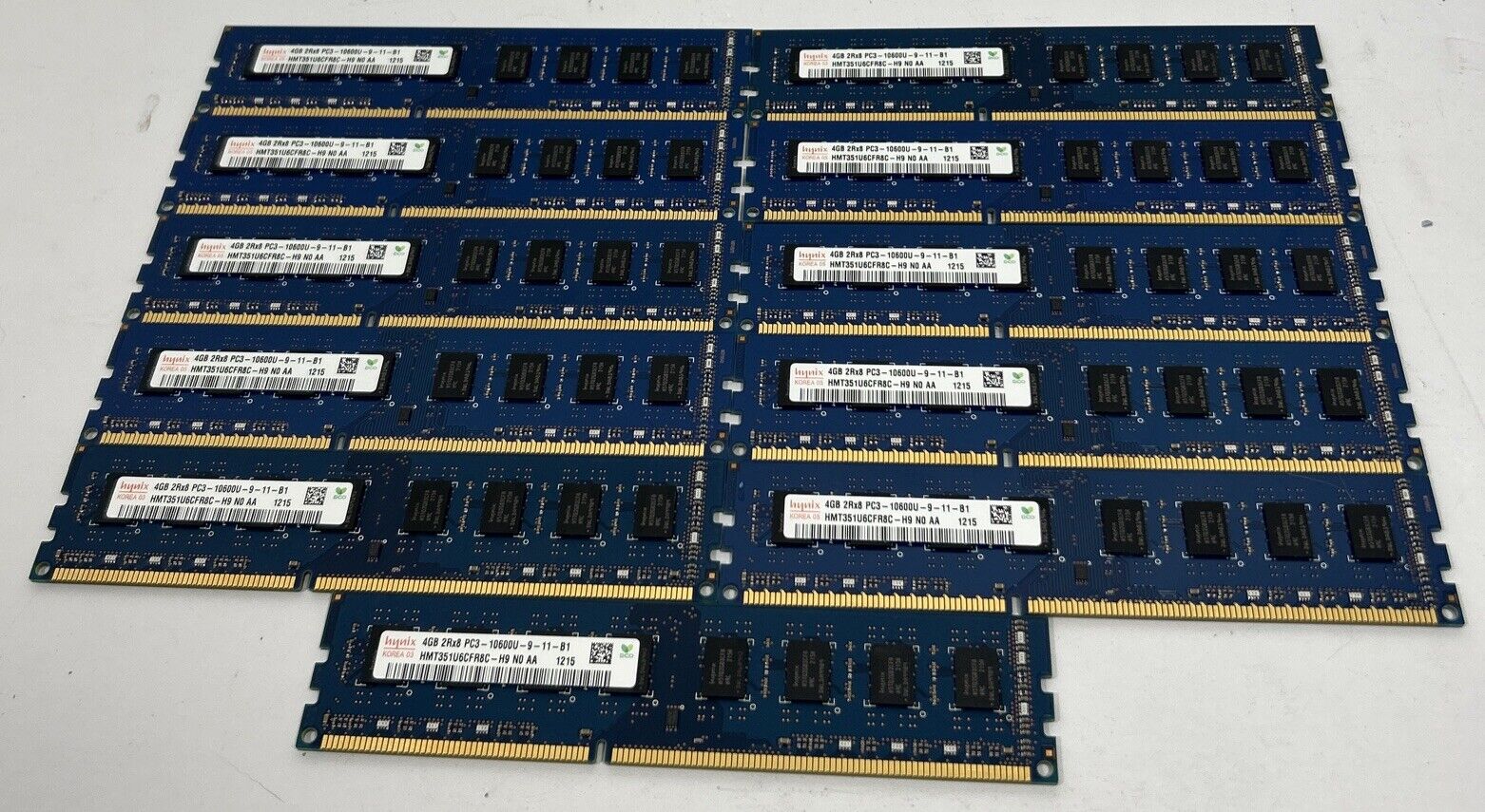 (LOT OF 11) Hynix 4GB DDR3 1333MHz PC3-10600 Desktop RAM Memory HMT351U6CFR8C-H9