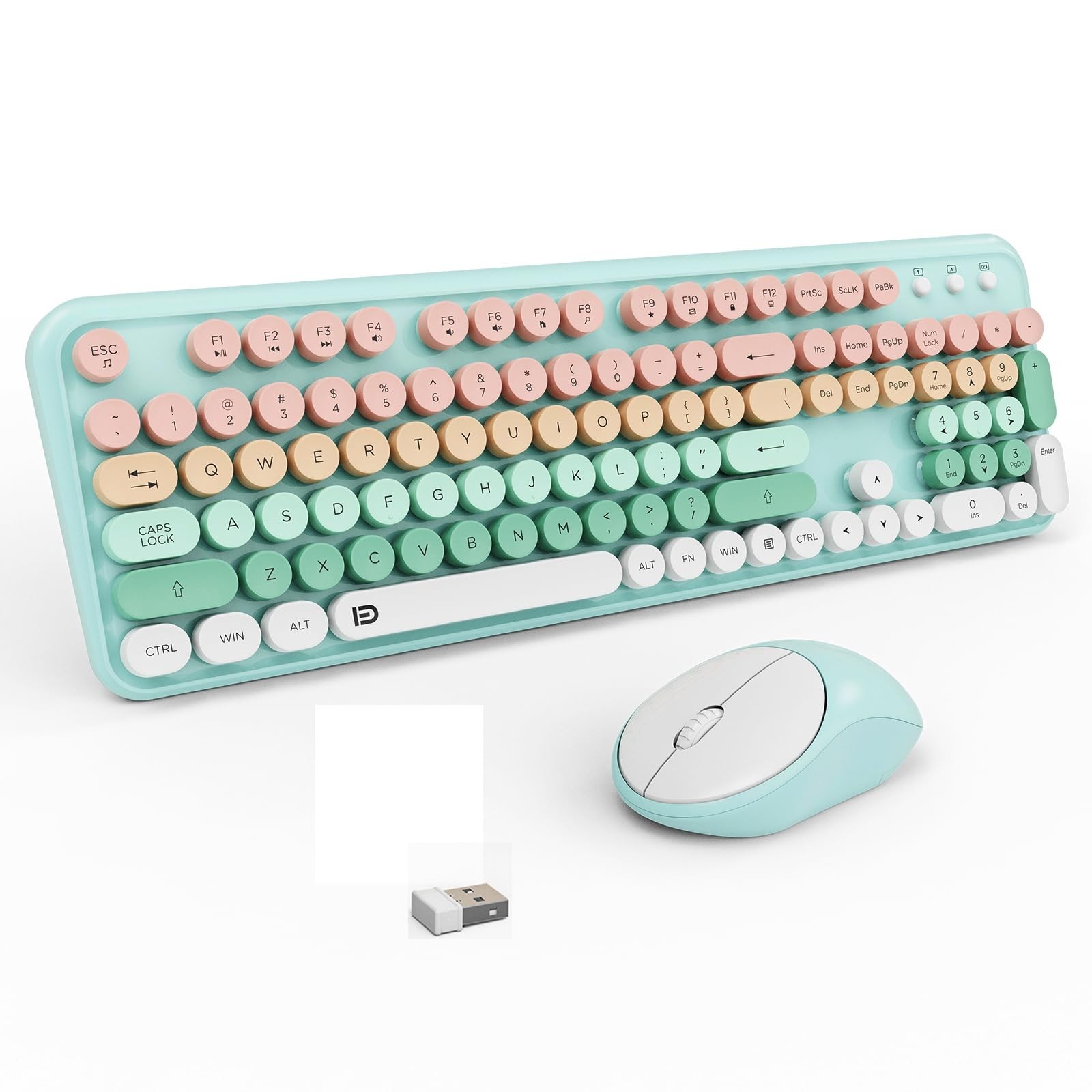 FD 2.4GHz Wireless Keyboard and Mouse Set with Switch Button - Full-Size Keyb...