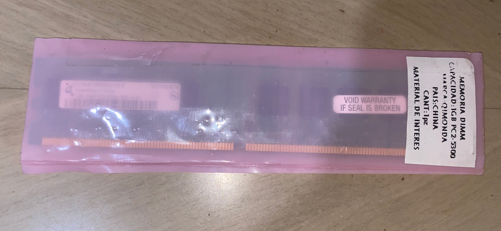 ProMOS V916765K24QCFW-F5 1GB RAM Desktop Memory DIMM DDR2 PC2-5300U-555-12-E0