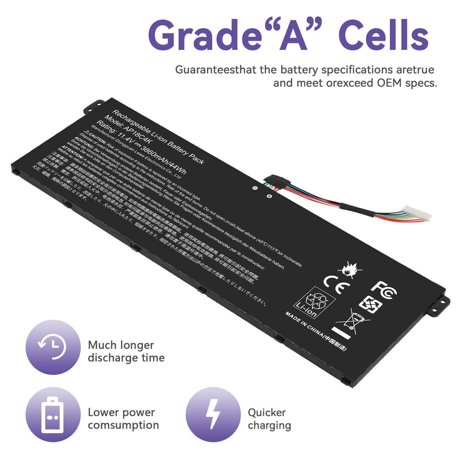 AP18C4K Laptop Battery For Aspire 5 A515-43 A515-43G A515-44 Spin 3 SP314-54N US