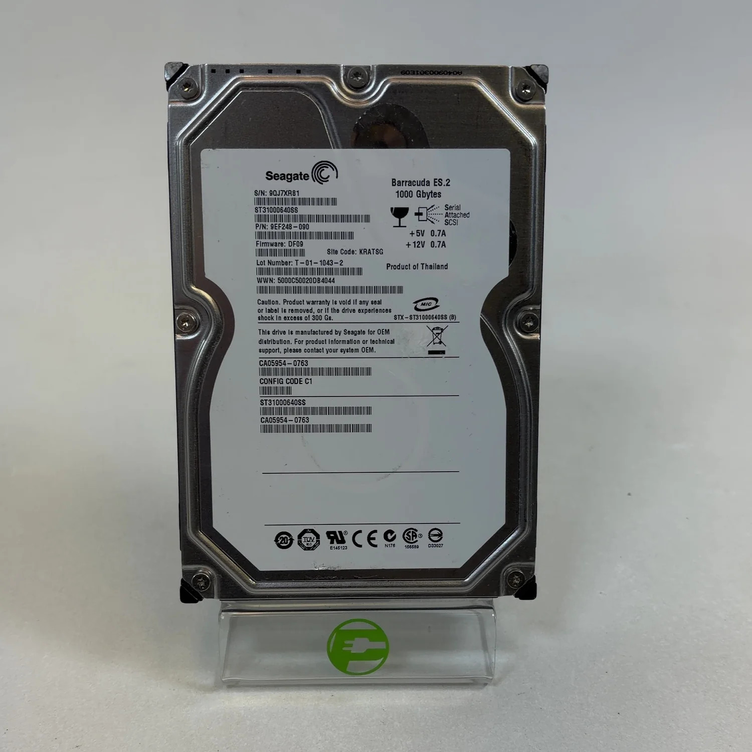 Seagate 3.5" Barracuda ES.2 1TB SAS 12Gbps HDD ST31000640SS