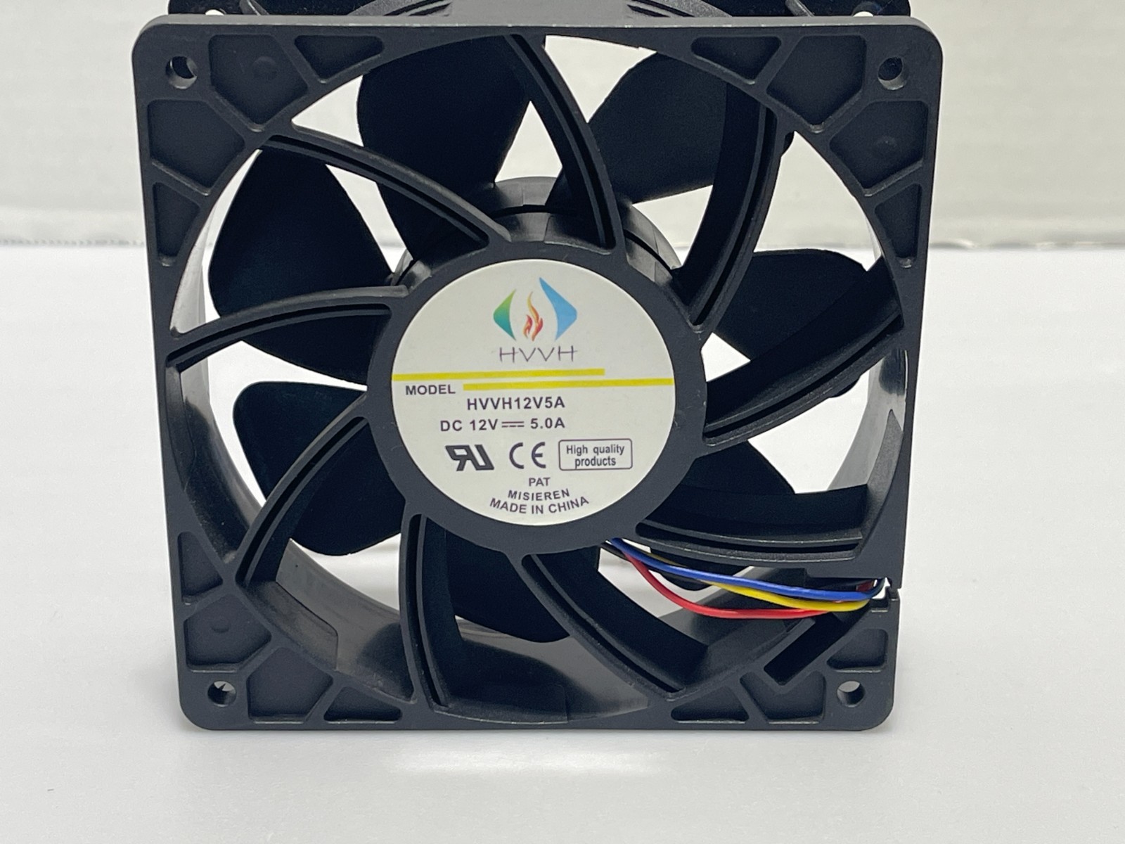 HVVH Dual Ball Bearings High Speed Durable 4 Pin DC 12V 5A 7000 RPM Cooling Fan