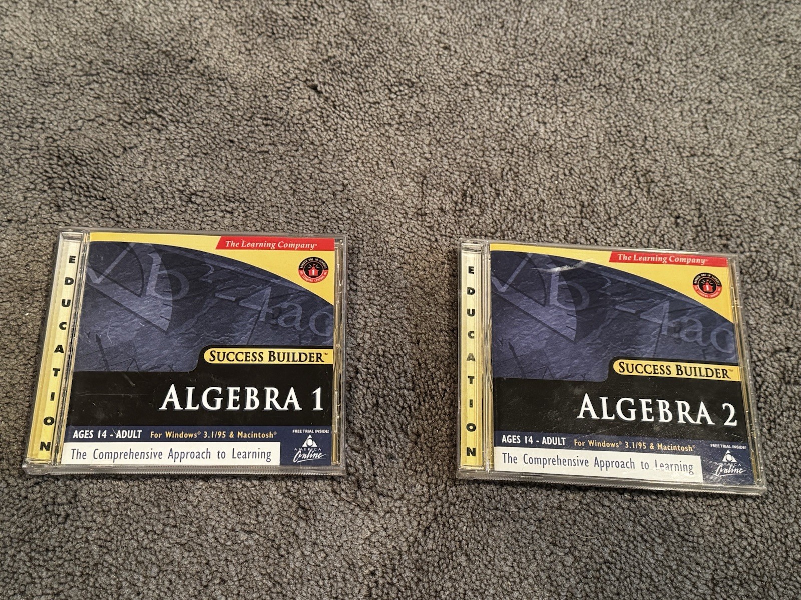 Success Builder Algebra 1 & Algebra 2 CD-ROM Lot Windows 95 Mac Learning Company