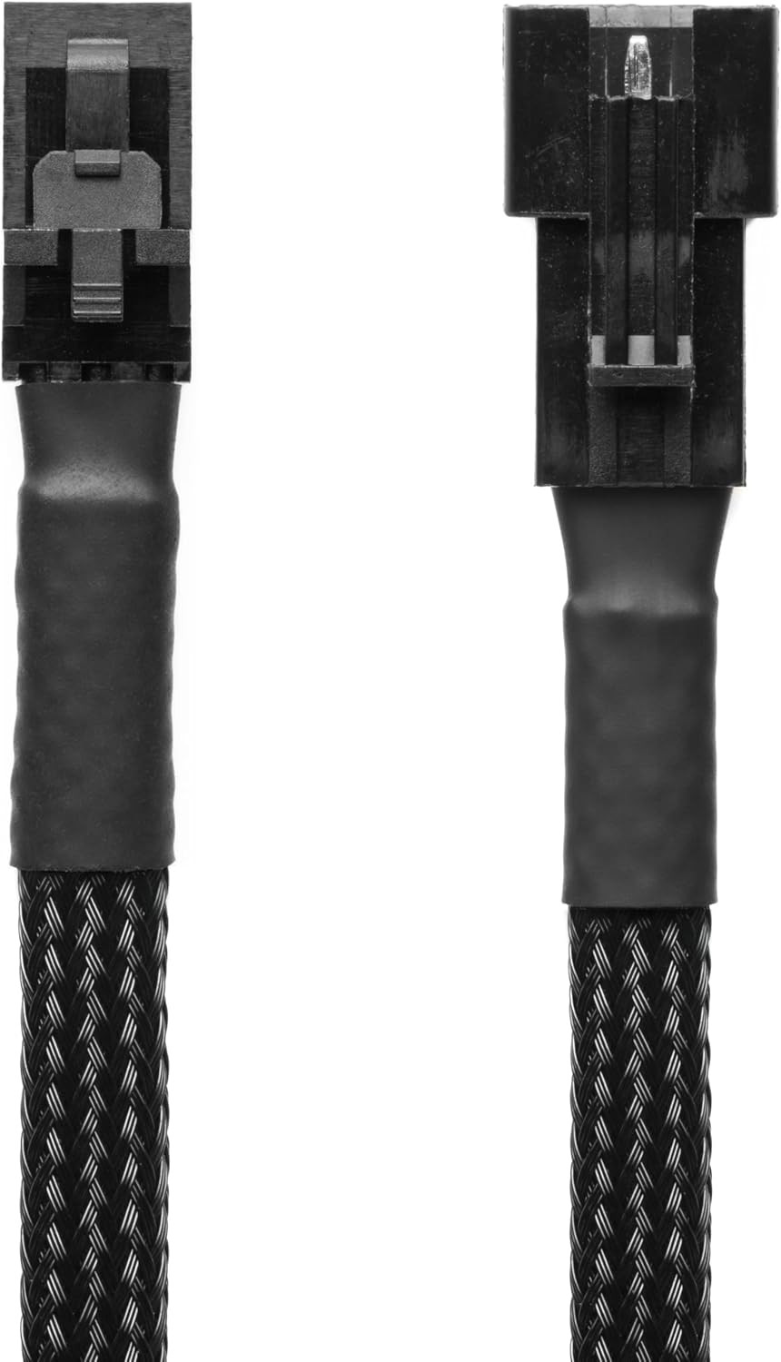 CRJ 3-Pin SM RGB Lighting Adapter Cable - 20-Inch (50Cm), Black Sleeved - Conne