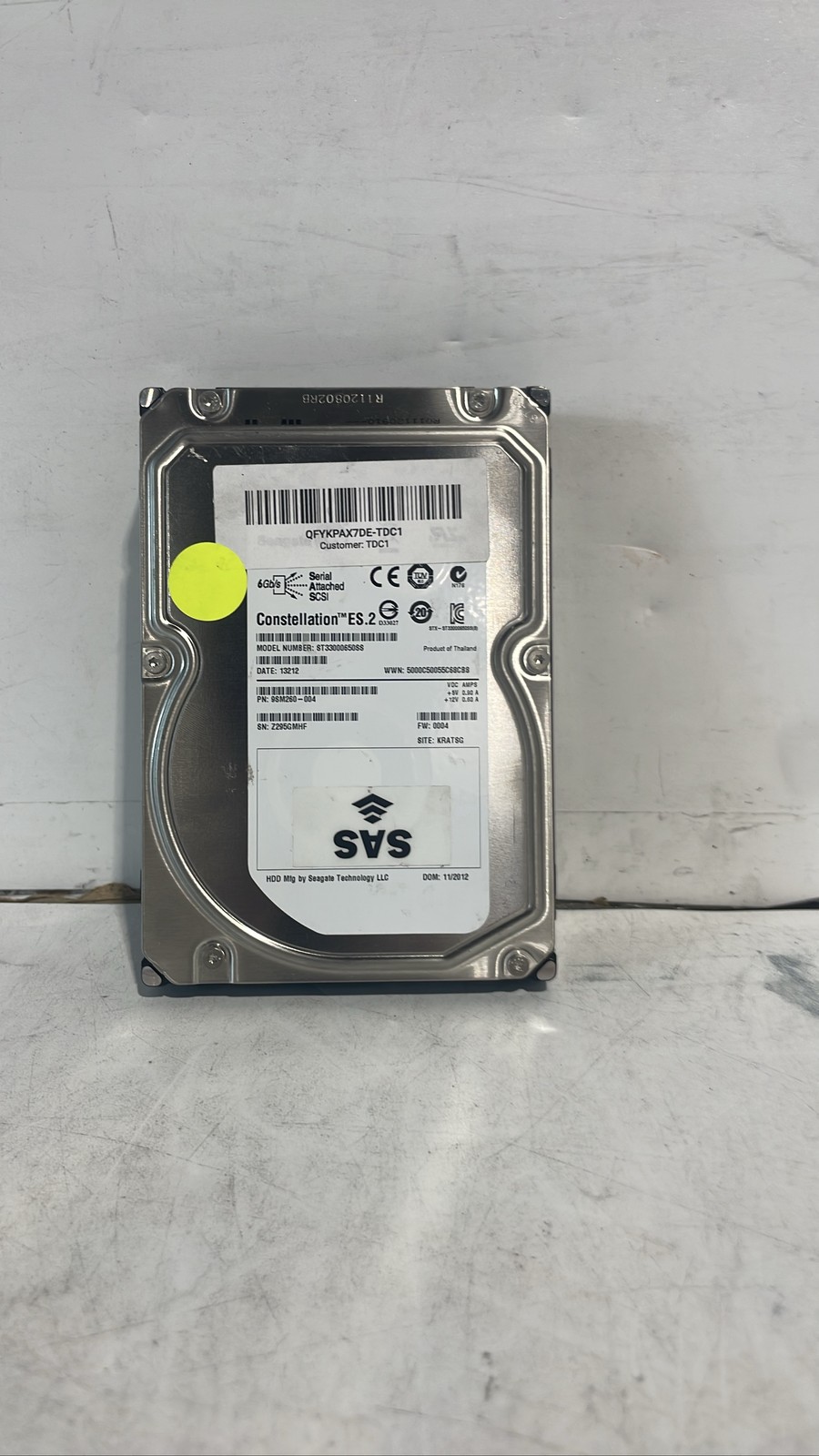 Seagate Constellation ES.2 ST33000650SS 9SM260-004 3TB SAS HDD