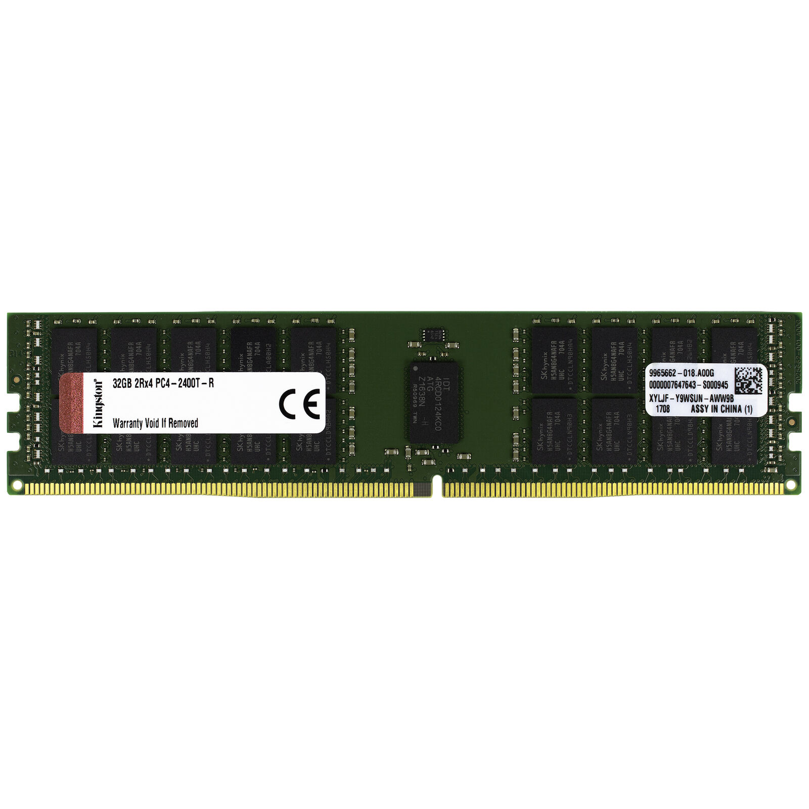 Kingston 32GB 2Rx4 PC4-19200 DDR4 2400 ECC REG RDIMM Register Server Memory RAM