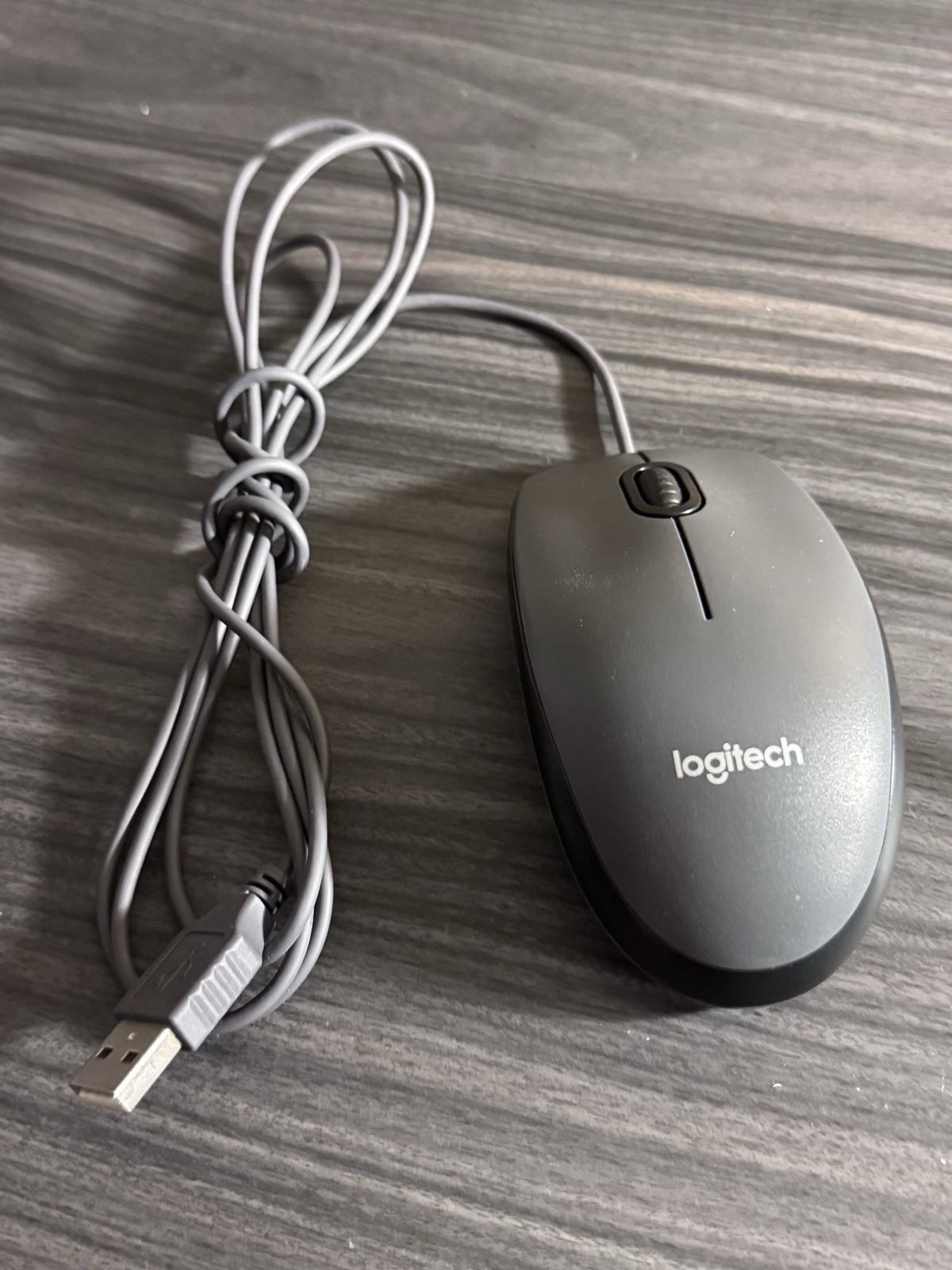 Logitech M100 Wired USB Optical Mouse Grey Model M-U0026 Tested