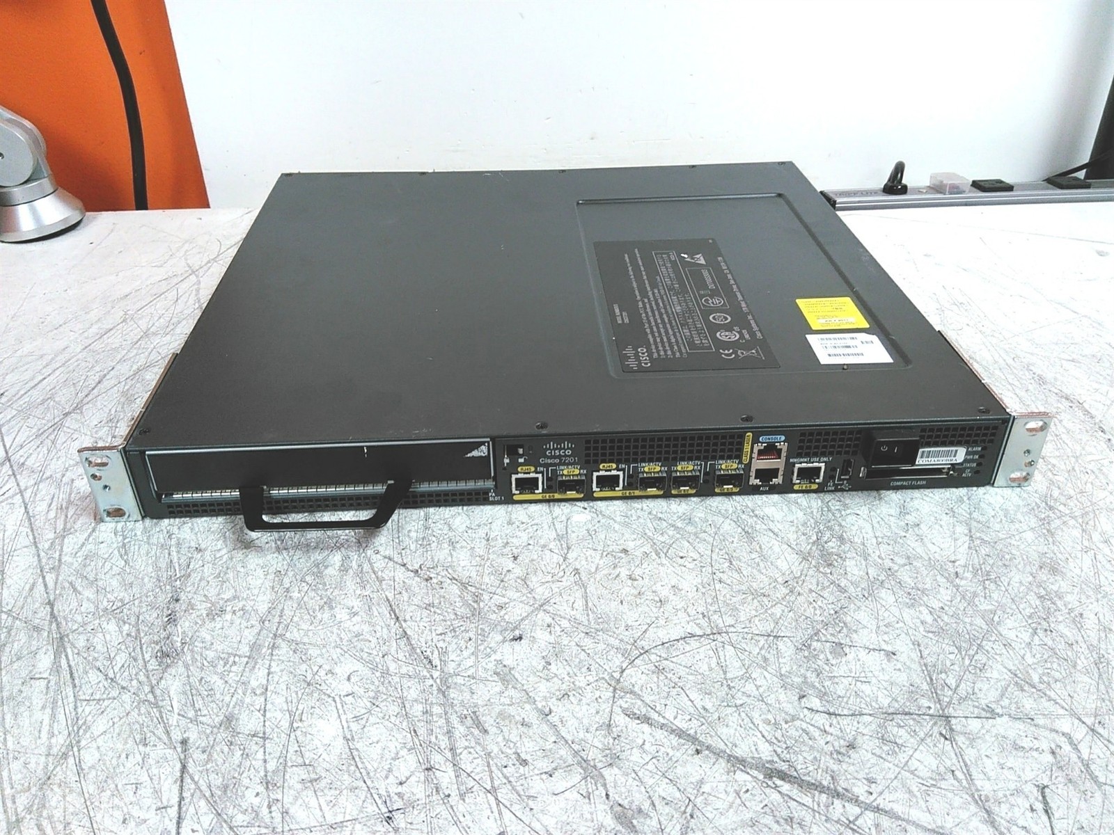 Cisco 7201 4-Port Gigabit Enterprise Router w/ 2x Power Supplies 