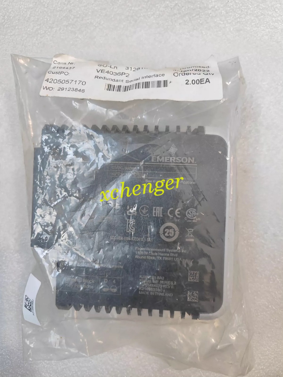 1PCS EMERSON KJ3241X1-BA2 new via FedEx or DHL