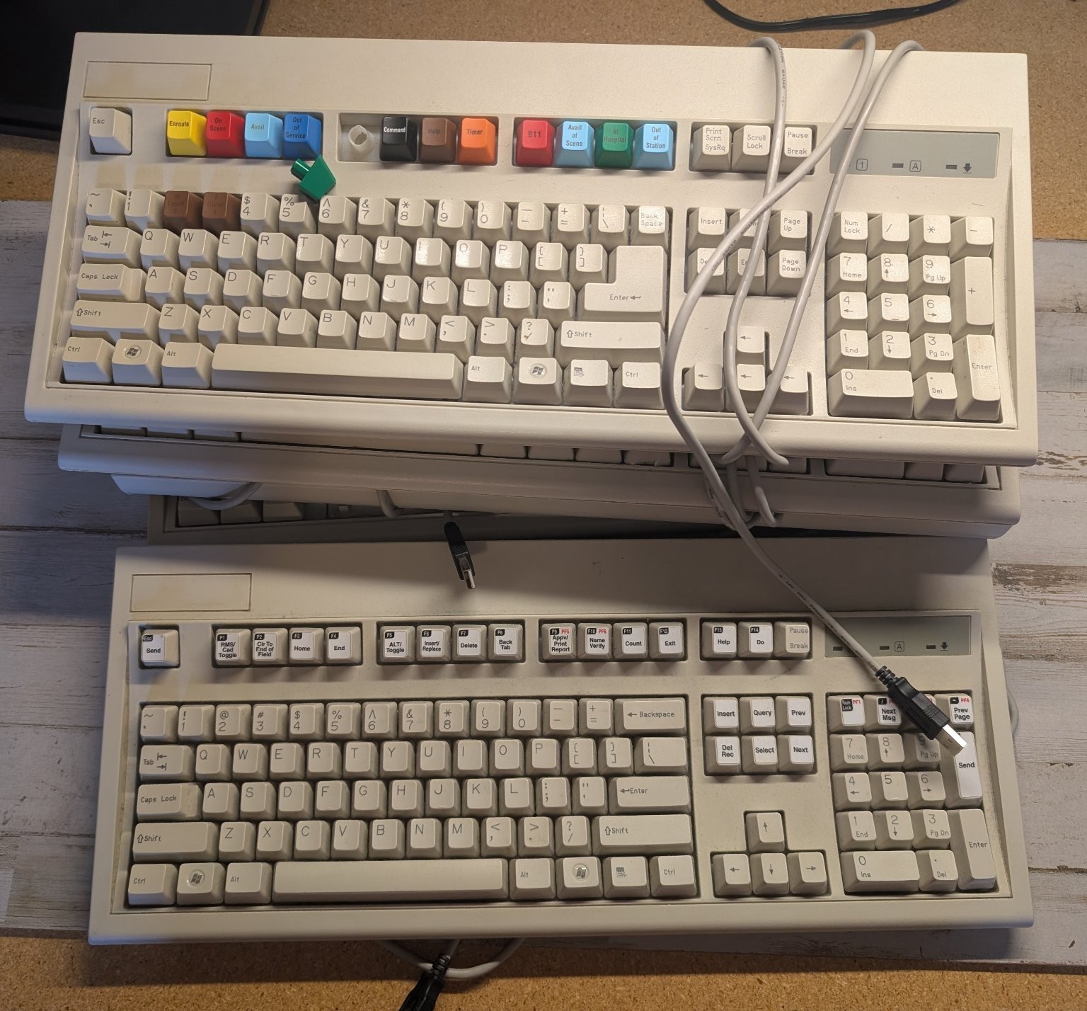 KEY TRONIC E03600U1 Keyboard Lot of 5 USB Beige Vintage PC Computing Dispatch