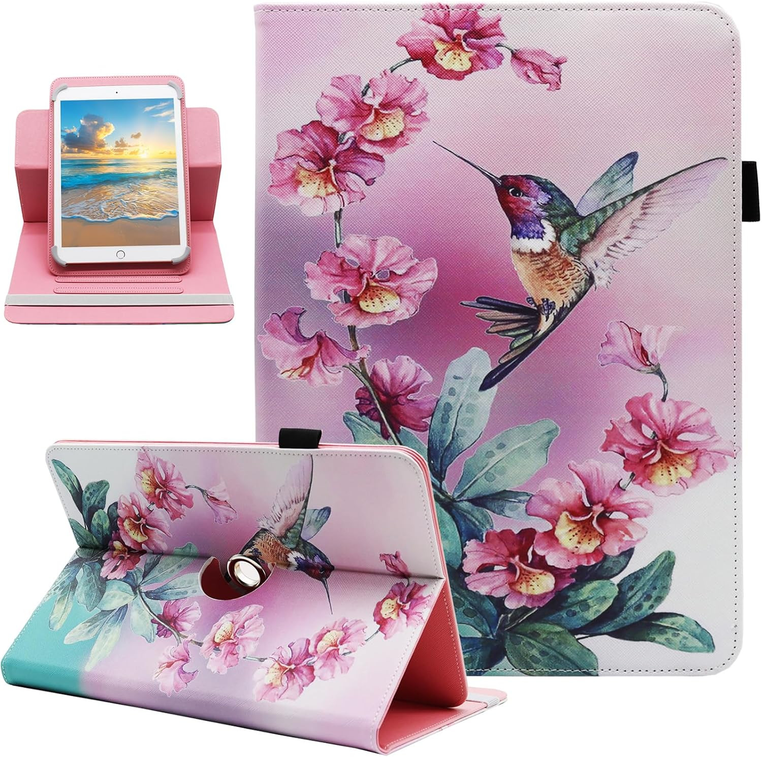 Universal 10 10.1 Inch Android Tablet Case,Pu Leather 360 Degree Rotating Multi-