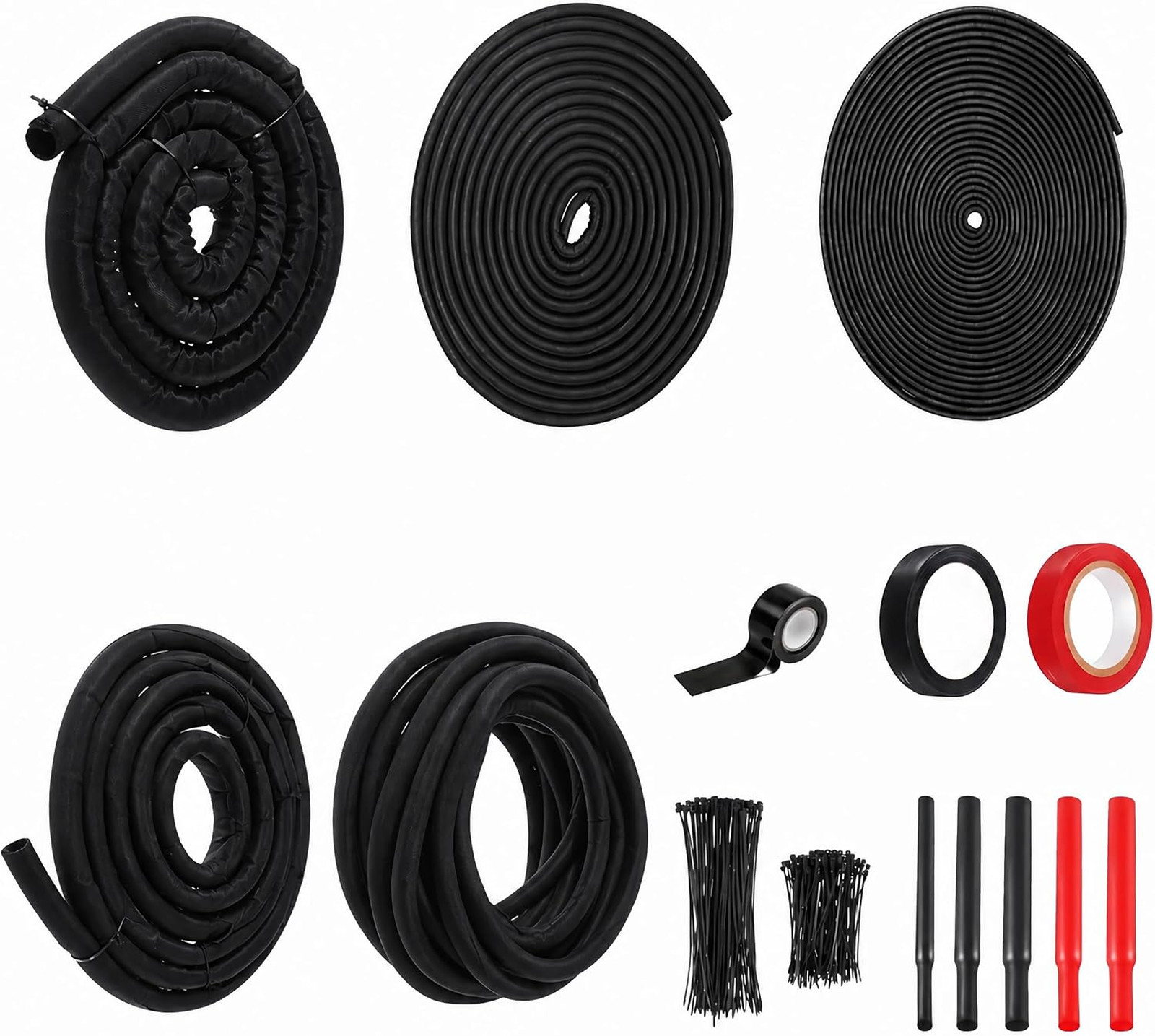 Split Wire Loom Kit Heat Shrink Tubing Cable Management Automotive Marine