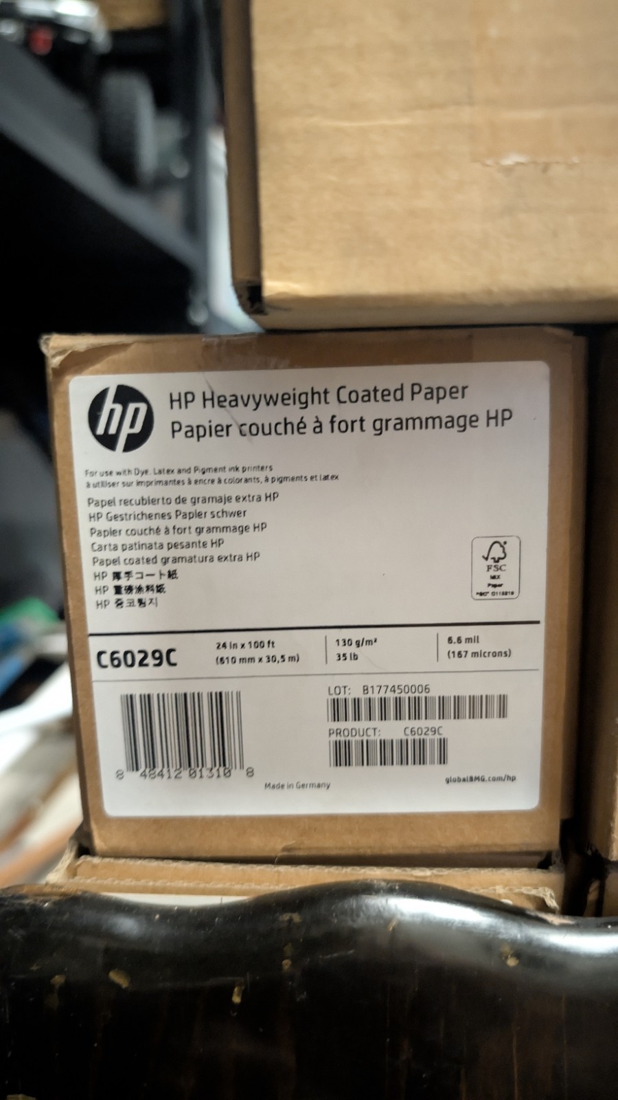 HP Heavyweight Coated Paper 24"x100ft White C6029C Brand New - 20 available