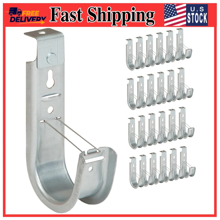 ICC 2 Inch J Hook Cable Management with Retainer Clip 25 Pack