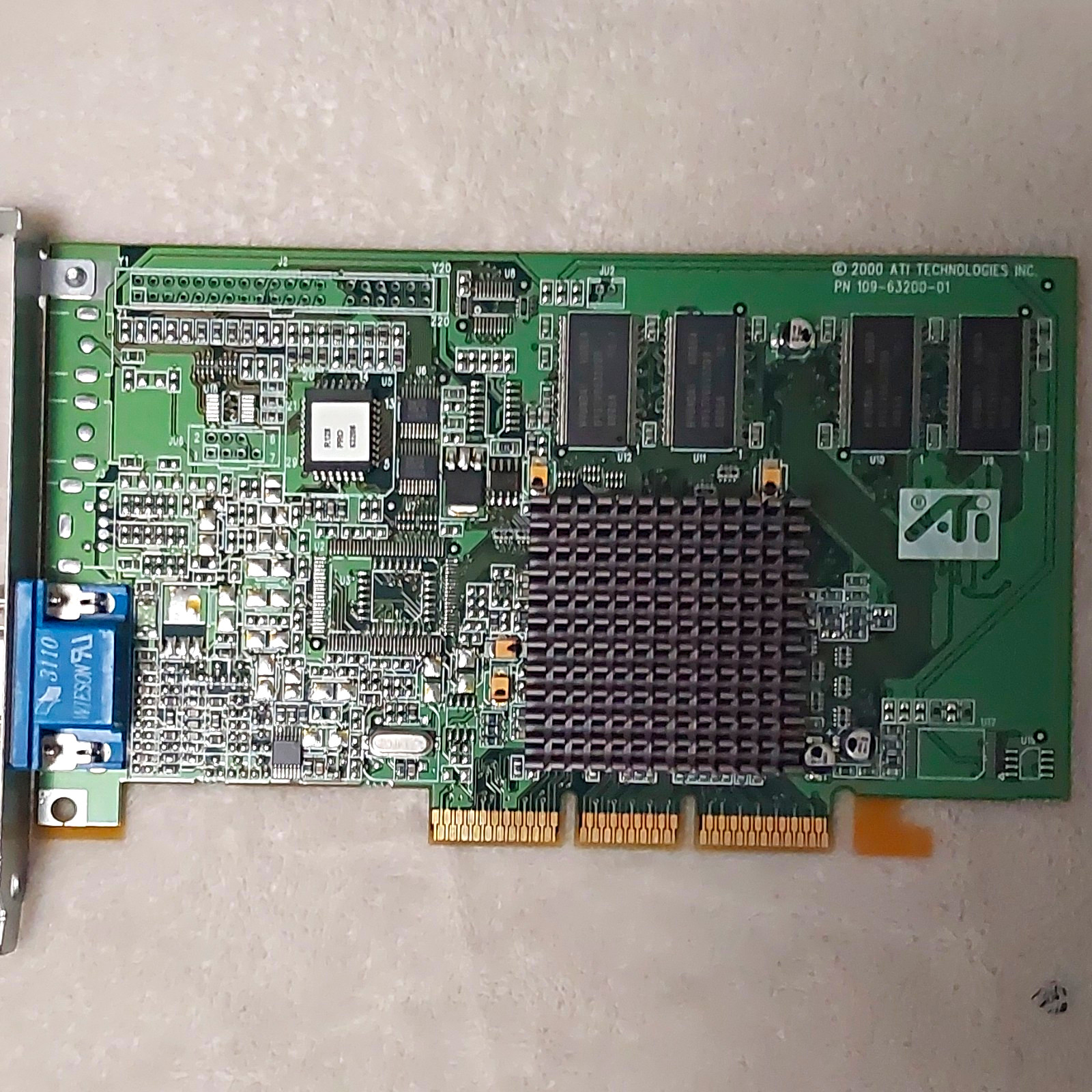 ATI Rage 128 Pro 32MB SDR SDRAM PCI VGA OpenGL Direct3D Heatsink