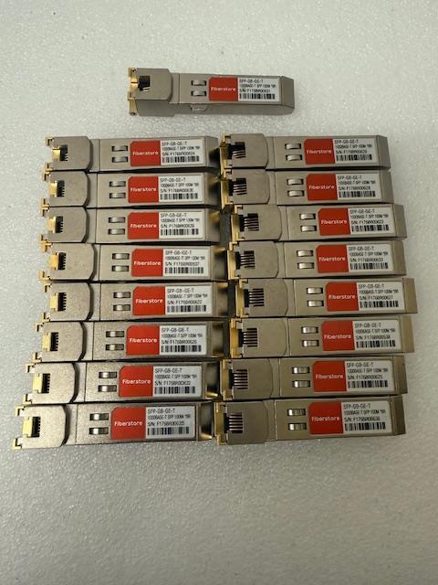 Lot (17) Fiberstore SFP-GB-GE-T 1000Base-T SFP 100M BR 