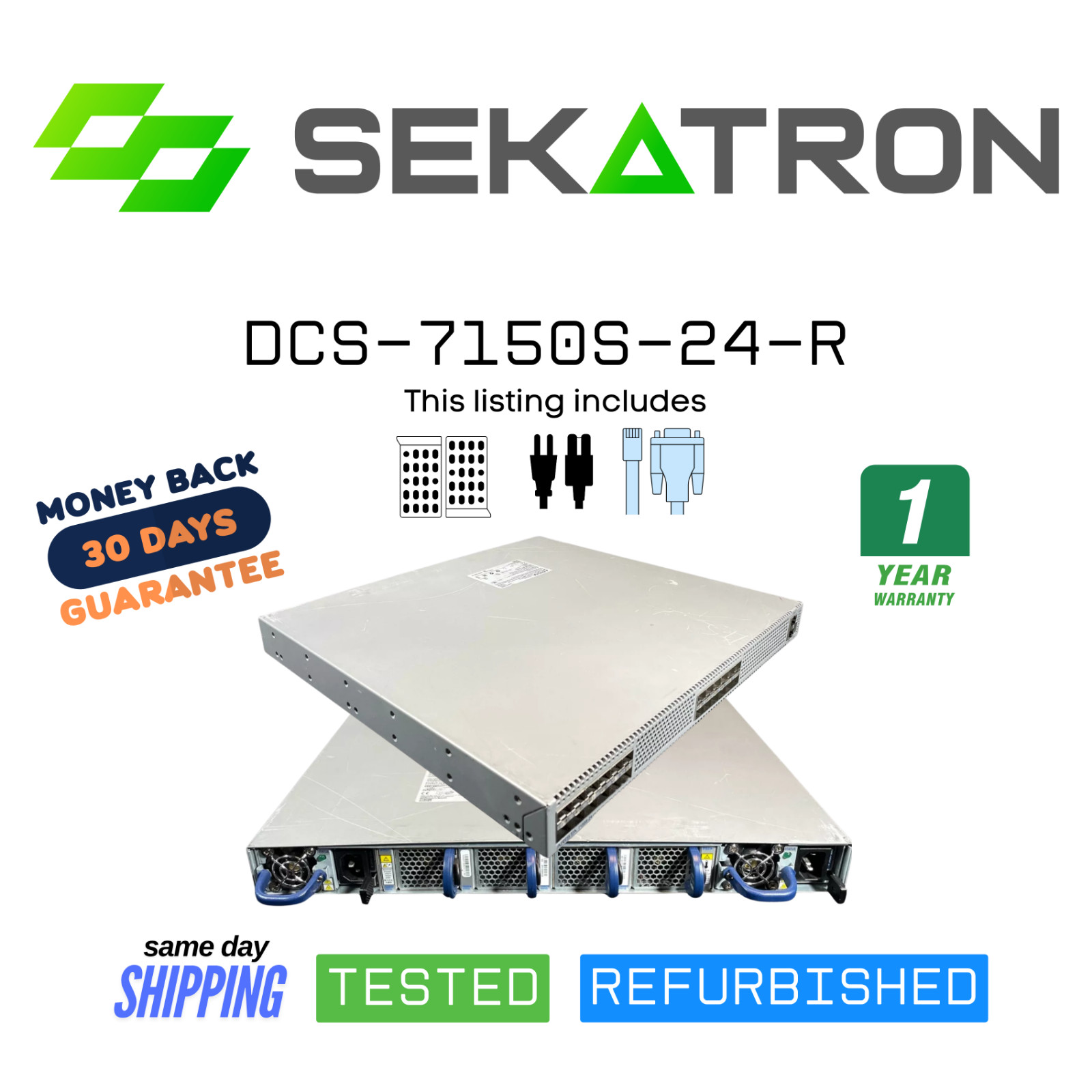 ♻️ Arista DCS-7150S-24-R 24-Port 10G SFP+ Switch w/ Dual PSU – USED ⚡Fast Ship