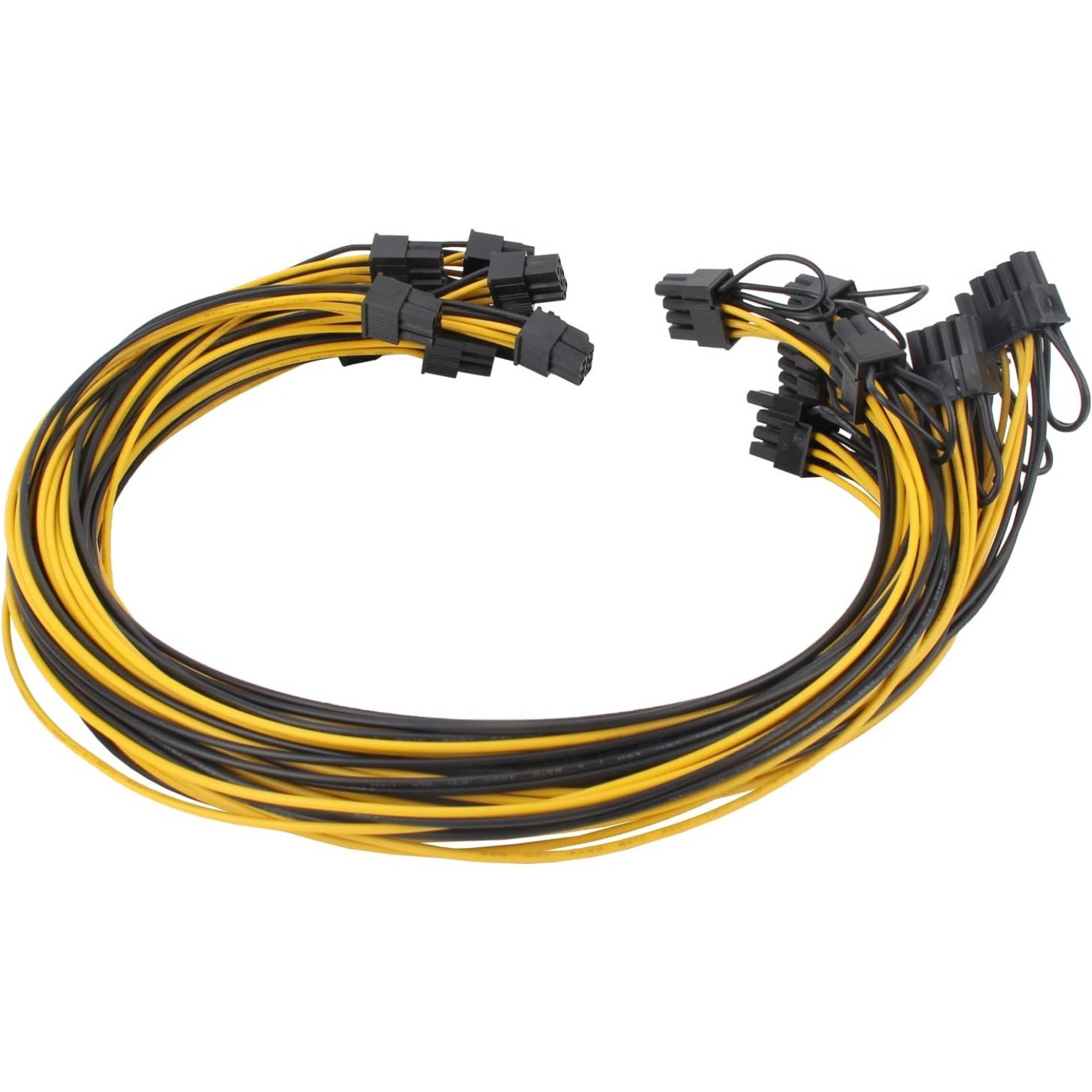 82cm 18AWG 10pcs 6 Pin PCI-E to 8 Pin(6+2) PCI-E (Male to male) GPU Power Cable 