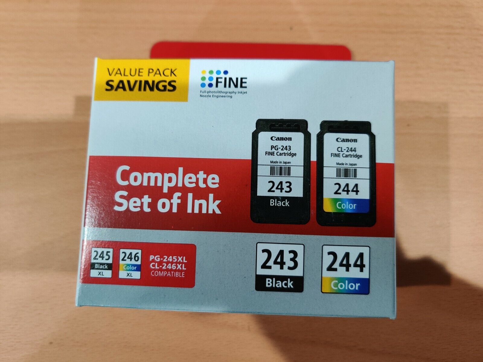 Genuine New Canon PG-243 CL-244 Ink Cartridge Black/Color Combo Value Pack