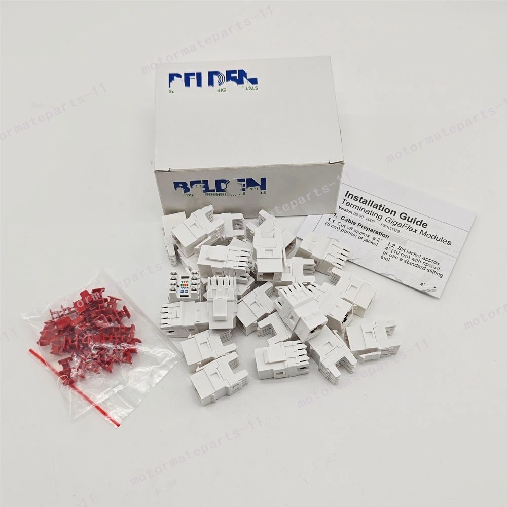 24-QTY Fits Belden AX101320 Category 6 KeyConnect RJ45 Jack Module White Box