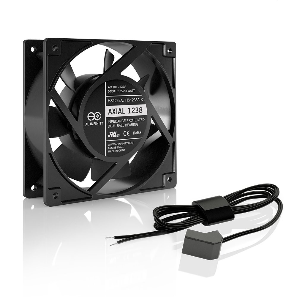 AC Infinity AXIAL 1238W Muffin Fan 120V AC 120mm x 38mm High Speed
