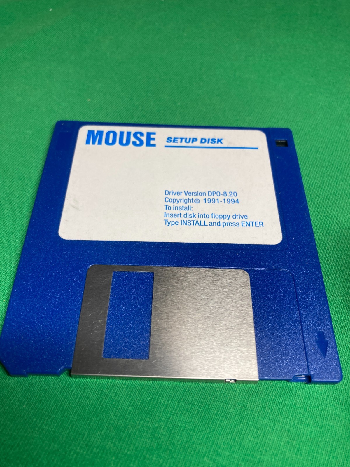 1994 Mouse Setup Disk Driver Version DPO 8.20 3.5” Floppy Disk