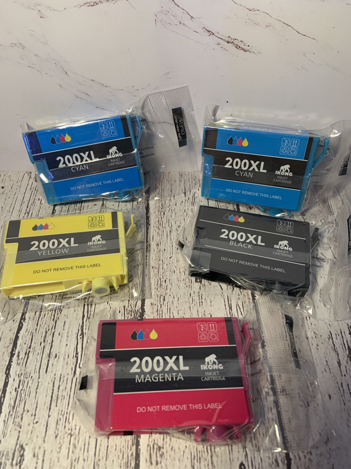 Epsom 200xl Ink Cartridges Black Yellow Magenta Cyan Sealed New Lot Of 5