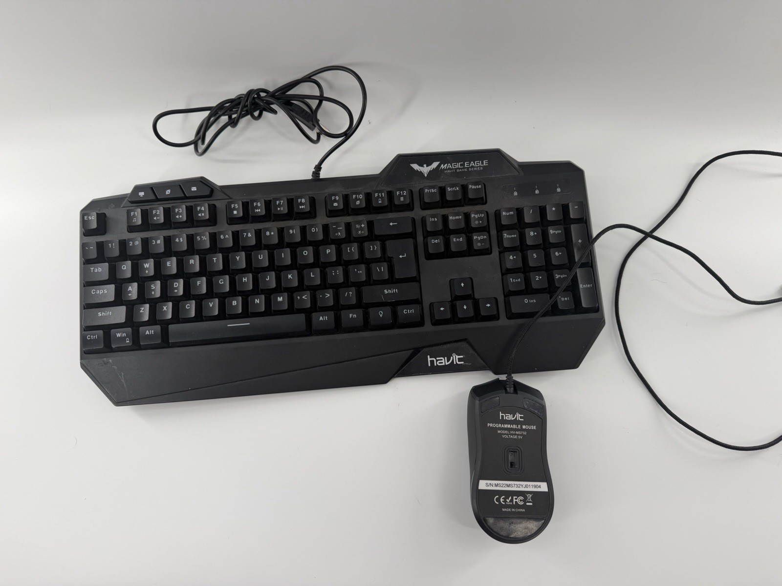 HAVIT Magic Eagle Gaming Keyboard With Mouse Combo Black Tested Works