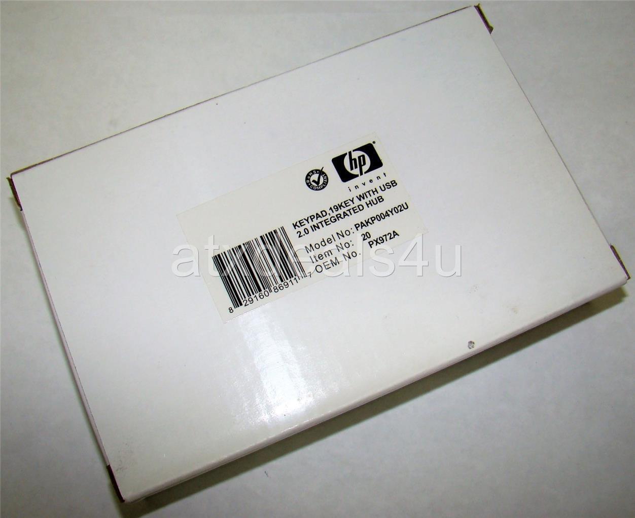HP Targus PX972A PAKP004Y02U USB 19-Key Keypad New