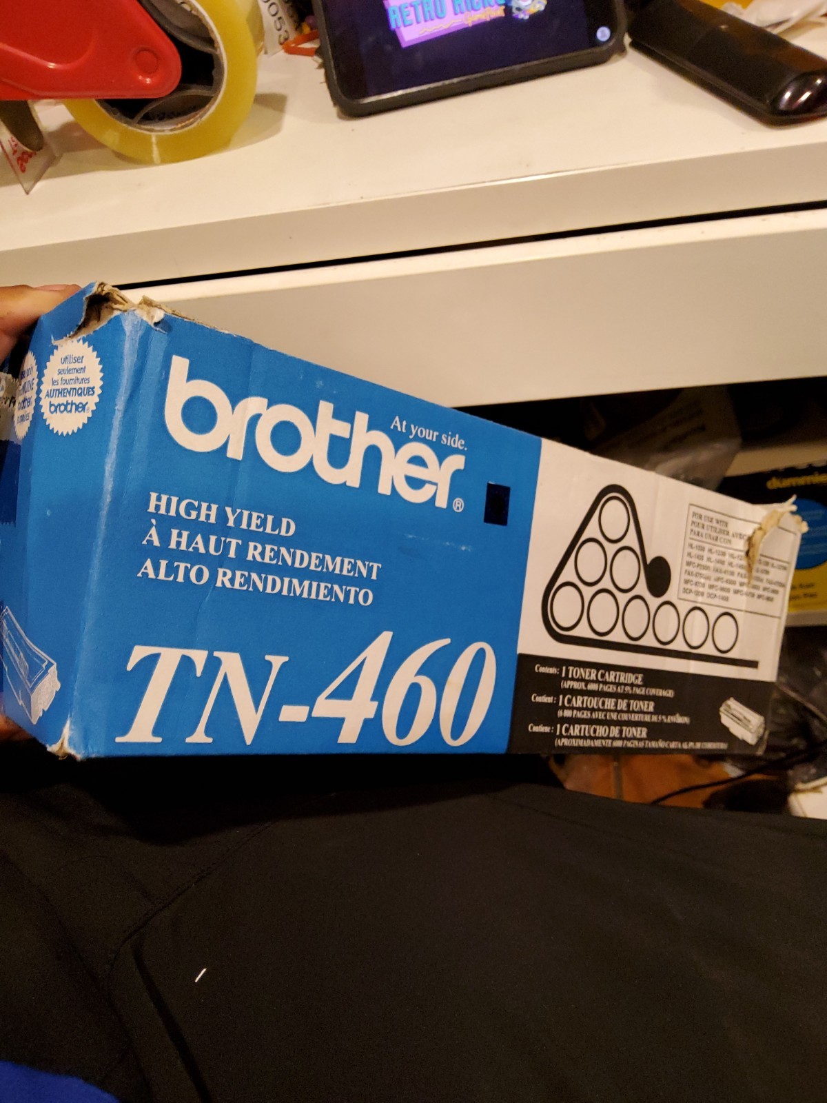 Genuine OEM Brother TN-460 TN460 Black Toner Cartridge