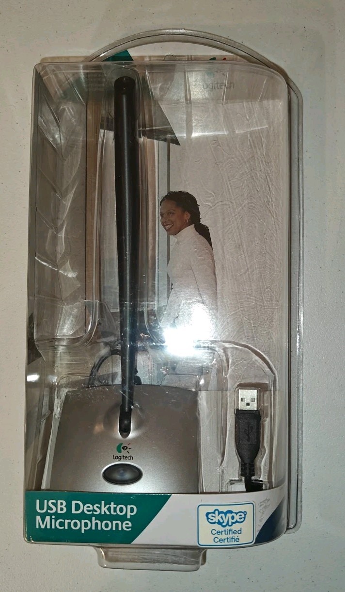 Logitech USB Desktop Microphone 980186-0403 for PC or Mac Skype NEW / SEALED