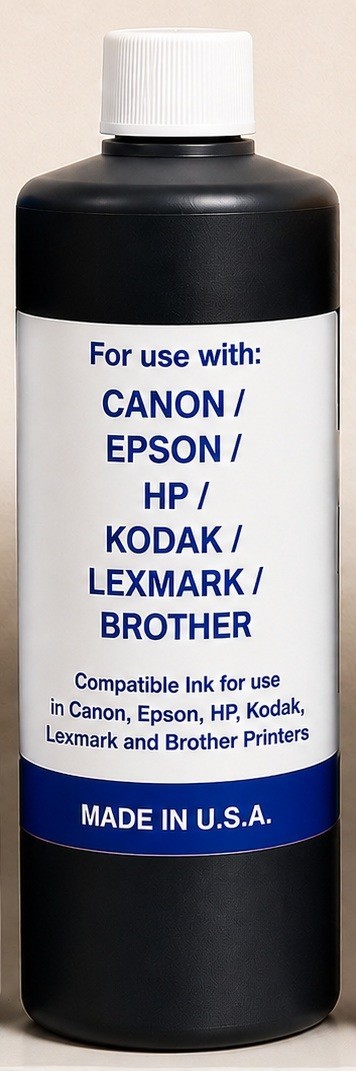 PREMIUM BULK INK BLACK REFILL FOR HP LEXMARK BROTHER DELL - PIGMENT 500ml