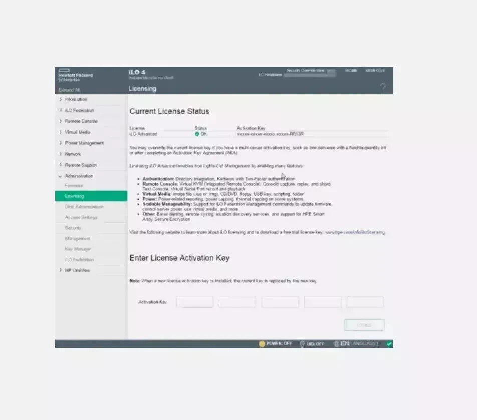 Fast ShippingLifetime Advanced License key 512485-B21 HPE iLO 2/iLO 3/iLO4/iLO5