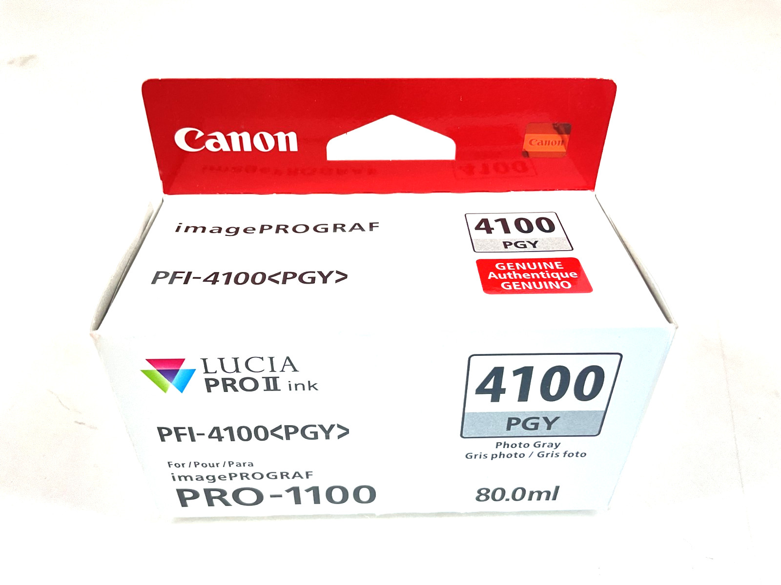 Canon Original PFI-4100 PGY 80mL Photo Gray Pigment Ink Tank - 6784C002