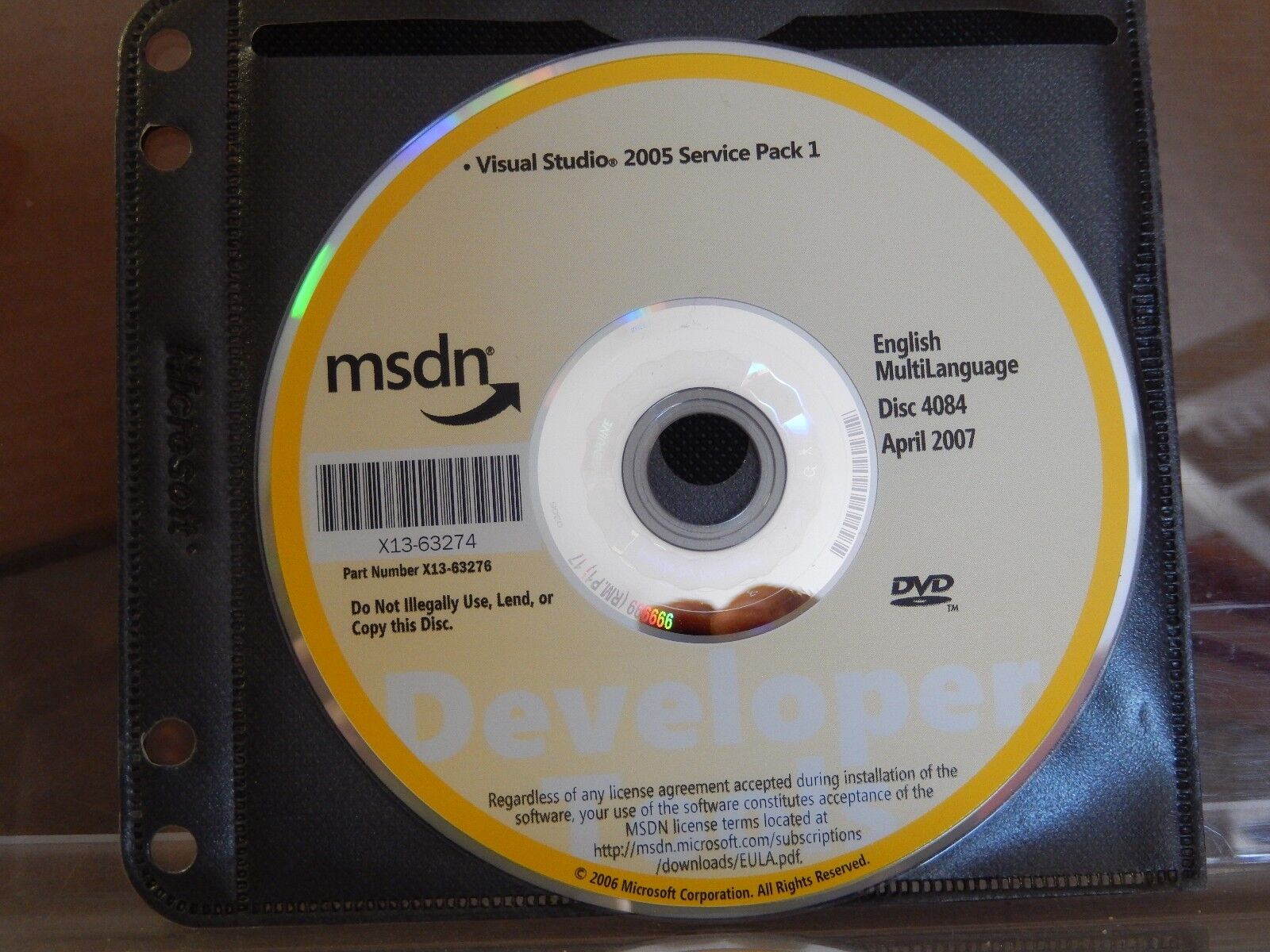 MICROSOFT MSDN DISC 4084 APRIL 2007 - ENGLISH MULTILANGUAGE