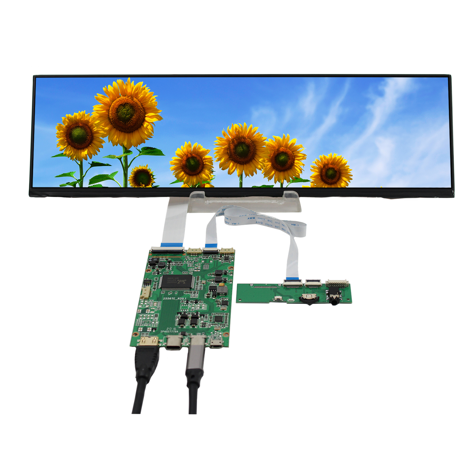 Type C HD LCD Controller Board 12.6 in NV126B5M-N41 1920X515 IPS LCD Screen